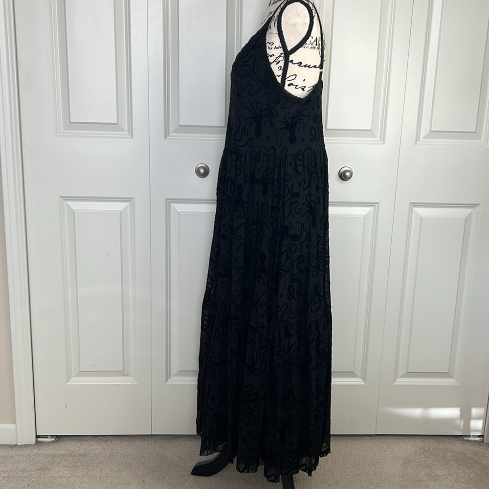 Blackmilk Flocktapus Sheer Midaxi Dress ~ LIMITED Black Size Large - Picture 8 of 16
